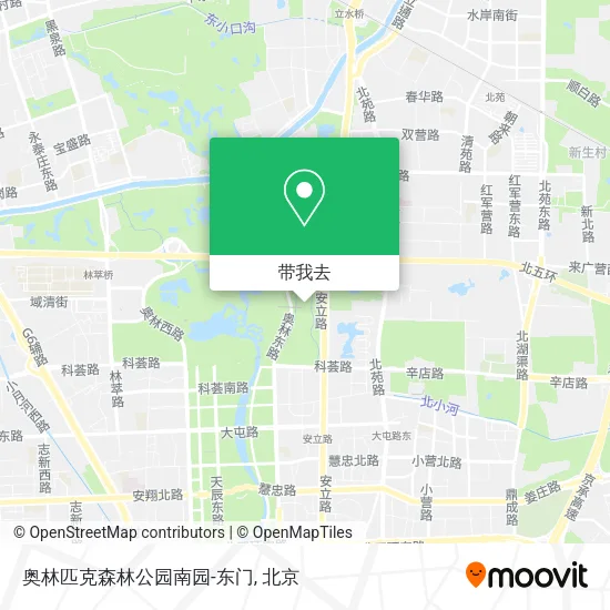 奥林匹克森林公园南园-东门地图