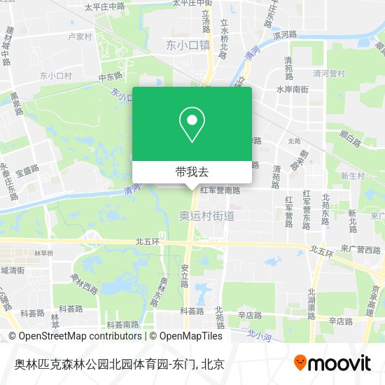 奥林匹克森林公园北园体育园-东门地图