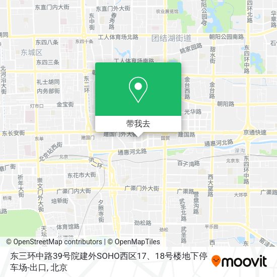 东三环中路39号院建外SOHO西区17、18号楼地下停车场-出口地图