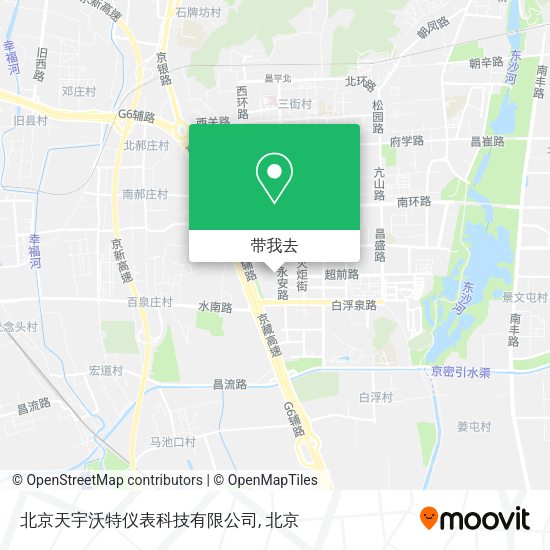 北京天宇沃特仪表科技有限公司地图