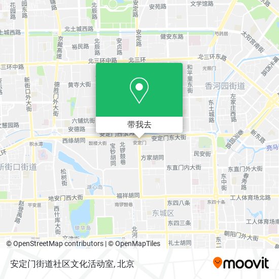 安定门街道社区文化活动室地图