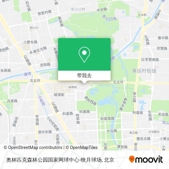 奥林匹克森林公园国家网球中心-映月球场地图