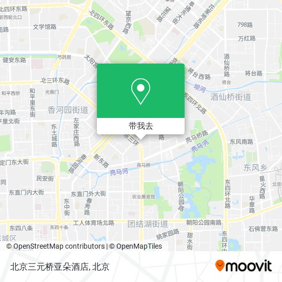 北京三元桥亚朵酒店地图