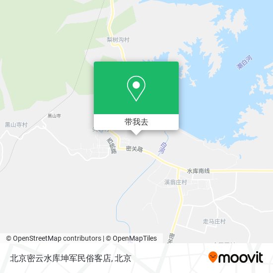 北京密云水库坤军民俗客店地图