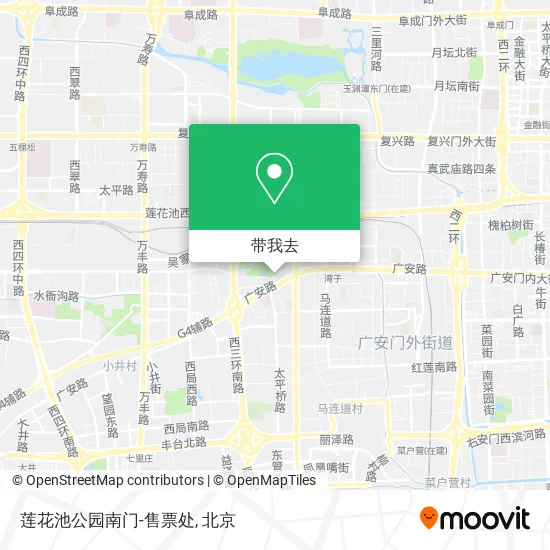 莲花池公园南门-售票处地图