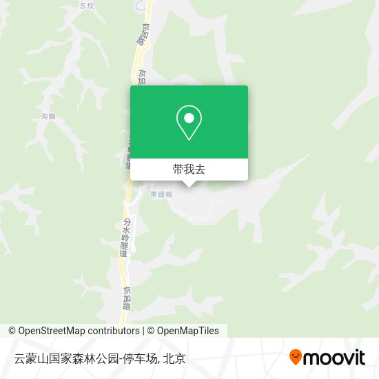 云蒙山国家森林公园-停车场地图