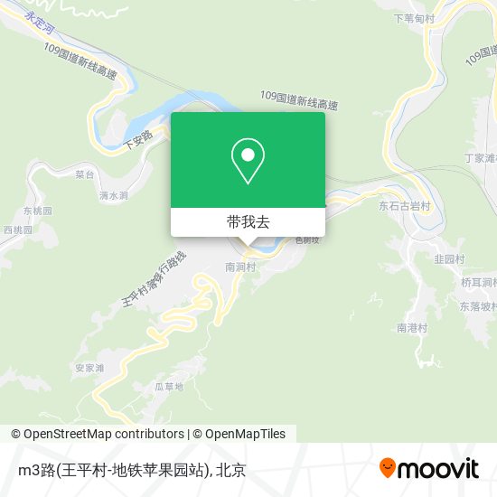 m3路(王平村-地铁苹果园站)地图
