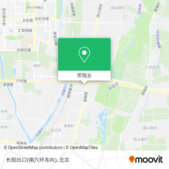 长阳出口(南六环东向)地图