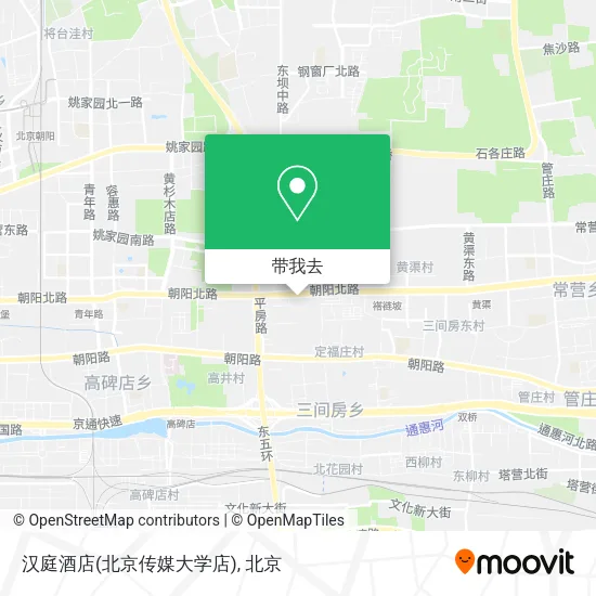 汉庭酒店(北京传媒大学店)地图