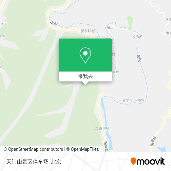 天门山景区停车场地图