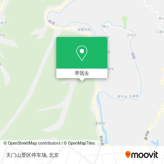天门山景区停车场地图