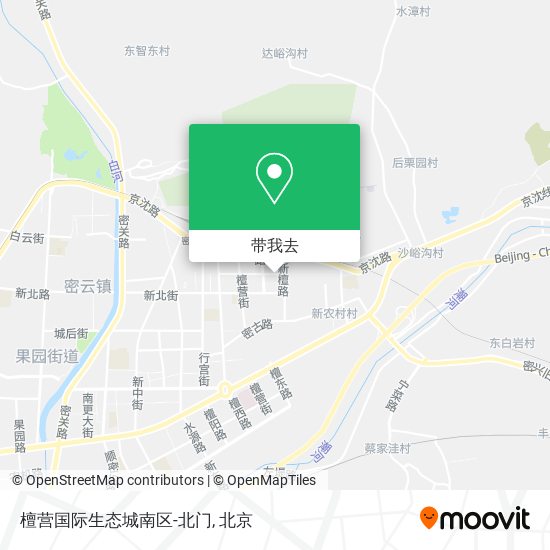 檀营国际生态城南区-北门地图