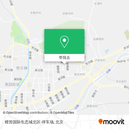 檀营国际生态城北区-停车场地图
