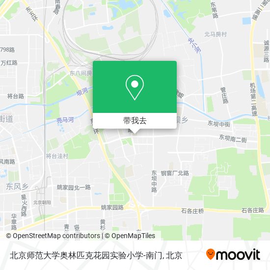 北京师范大学奥林匹克花园实验小学-南门地图