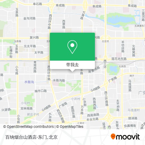 百纳烟台山酒店-东门地图