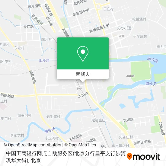 中国工商银行网点自助服务区(北京分行昌平支行沙河巩华大街)地图