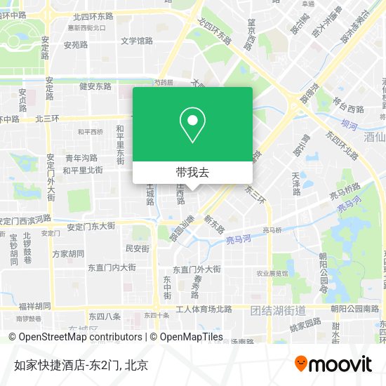 如家快捷酒店-东2门地图