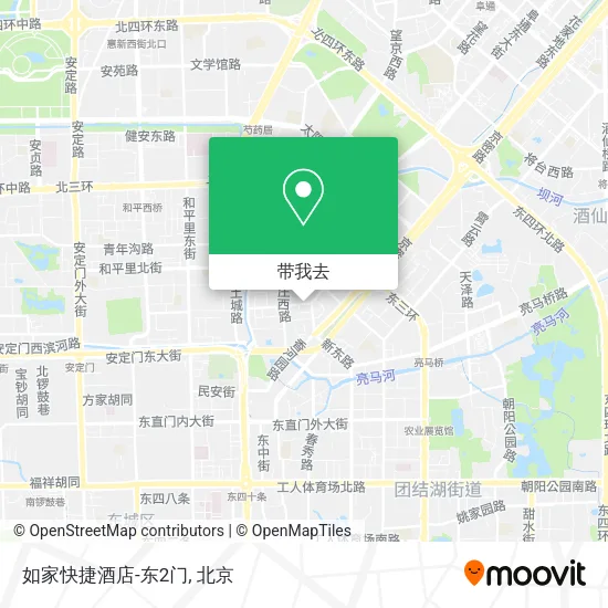 如家快捷酒店-东2门地图