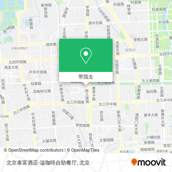 北京泰富酒店-溢咖啡自助餐厅地图