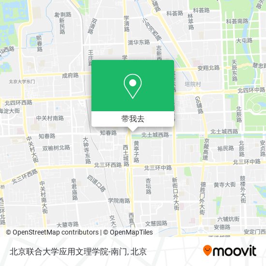 北京联合大学应用文理学院-南门地图