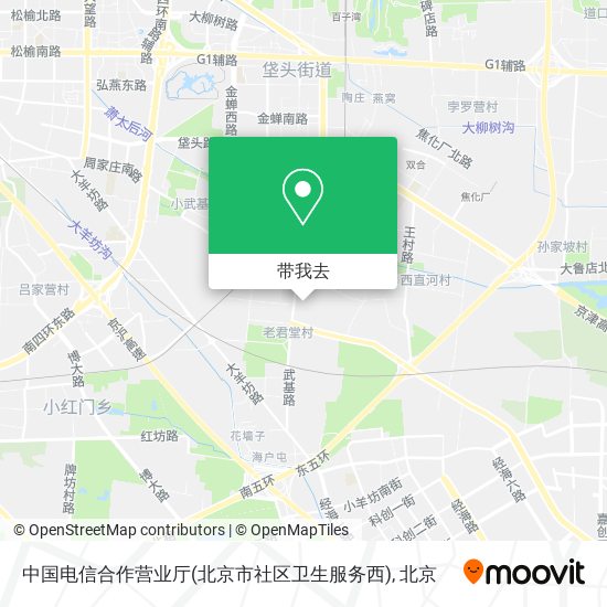 中国电信合作营业厅(北京市社区卫生服务西)地图
