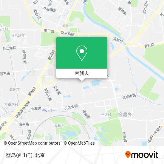 蟹岛(西1门)地图