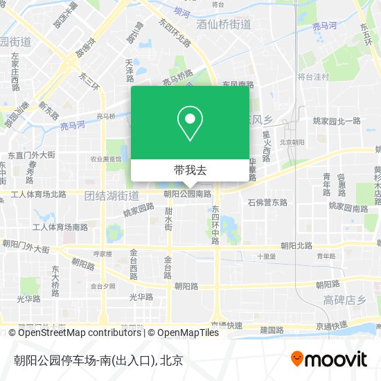 朝阳公园停车场-南(出入口)地图