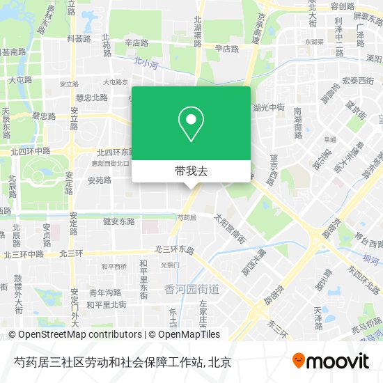 芍药居三社区劳动和社会保障工作站地图