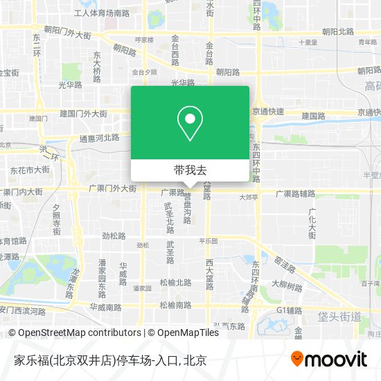 家乐福(北京双井店)停车场-入口地图