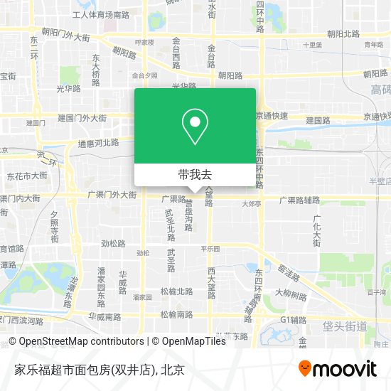 家乐福超市面包房(双井店)地图