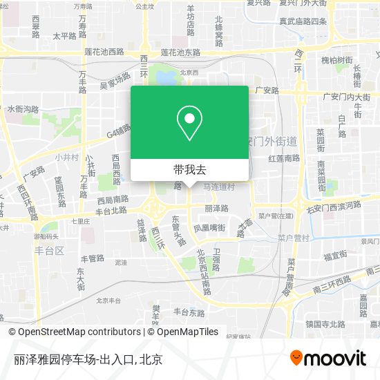 丽泽雅园停车场-出入口地图