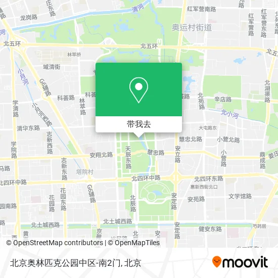 北京奥林匹克公园中区-南2门地图