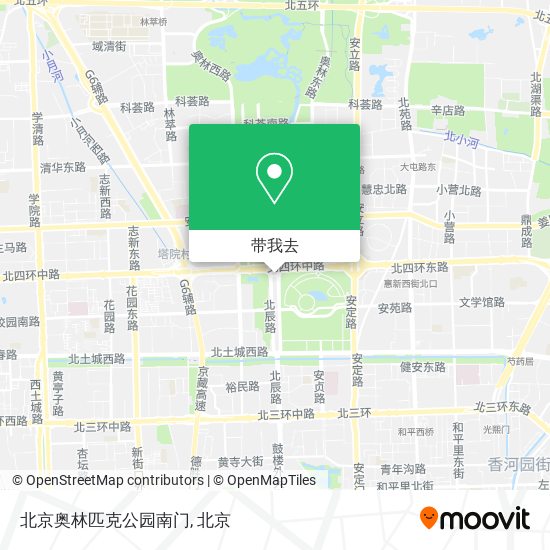 北京奥林匹克公园南门地图