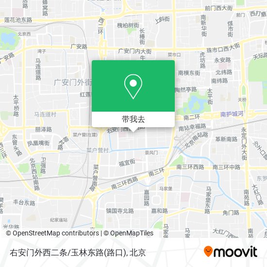 右安门外西二条/玉林东路(路口)地图