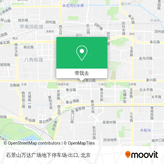 石景山万达广场地下停车场-出口地图