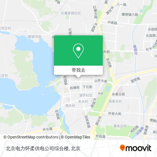 北京电力怀柔供电公司综合楼地图