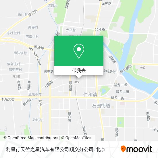 利星行天竺之星汽车有限公司顺义分公司地图