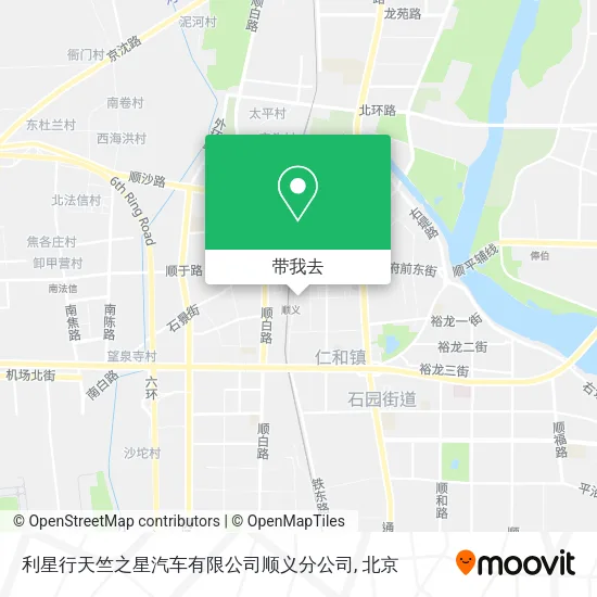 利星行天竺之星汽车有限公司顺义分公司地图