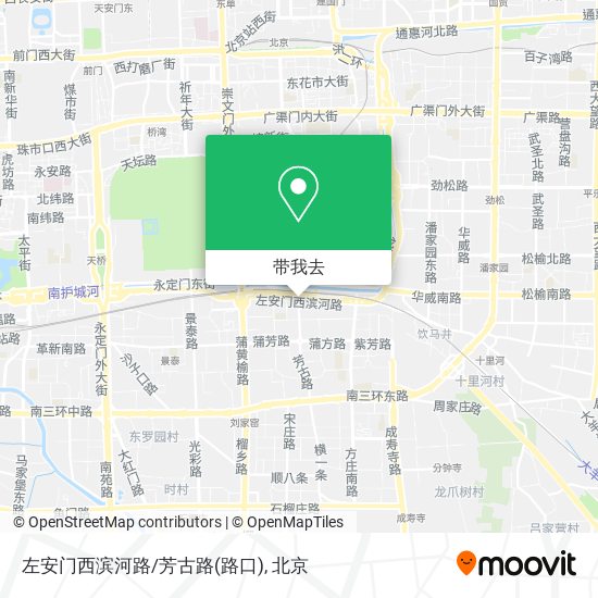 左安门西滨河路/芳古路(路口)地图