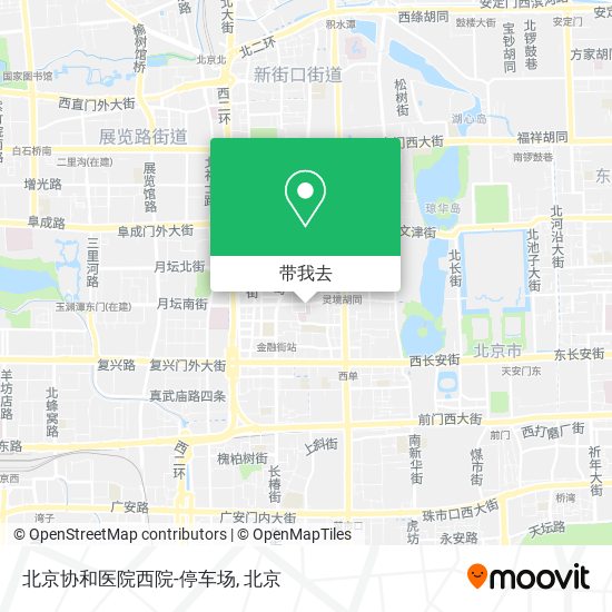北京协和医院西院-停车场地图