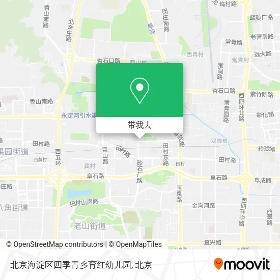 北京海淀区四季青乡育红幼儿园地图
