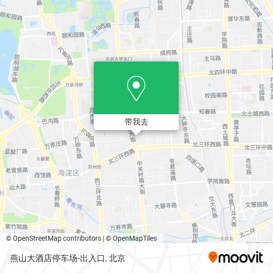 燕山大酒店停车场-出入口地图