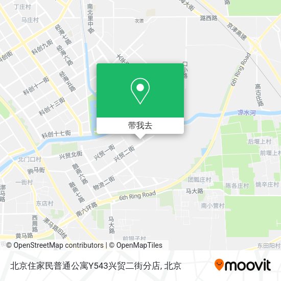 北京住家民普通公寓Y543兴贸二街分店地图