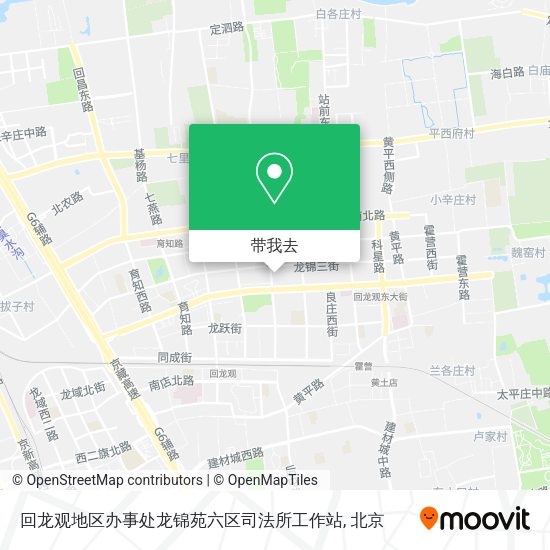 回龙观地区办事处龙锦苑六区司法所工作站地图