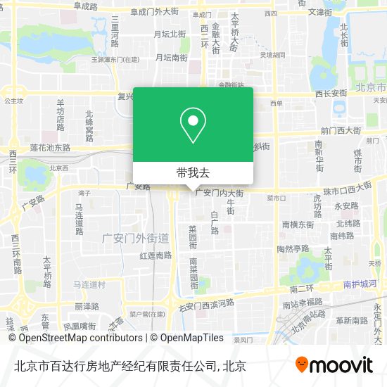 北京市百达行房地产经纪有限责任公司地图