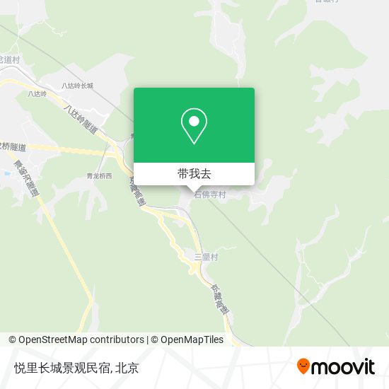 悦里长城景观民宿地图