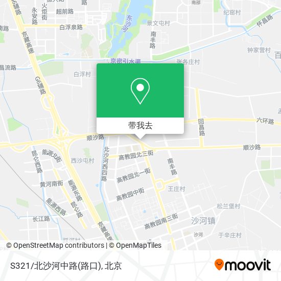 S321/北沙河中路(路口)地图