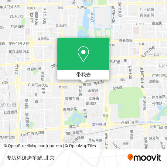 虎坊桥碳烤羊腿地图