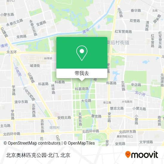 北京奥林匹克公园-北门地图