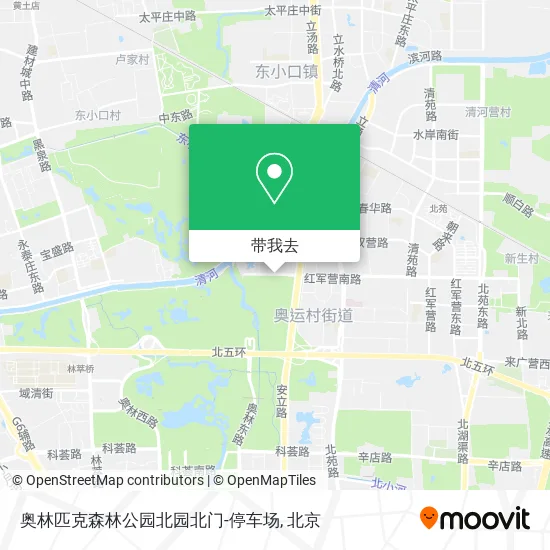奥林匹克森林公园北园北门-停车场地图
